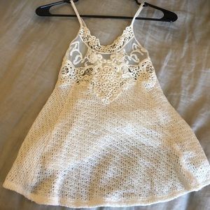 FOREVER 21 white lace tank top